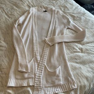 Express white knit cardigan